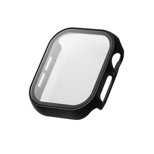 Apple Watch 42mm/フルカバーケース/プレミアムガラス/ゴリラ/高透明/ブラック