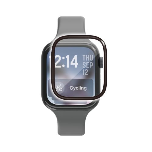 Apple Watch 46mm/フルカバーガラスフィルム/高透明/指紋防止/治具付