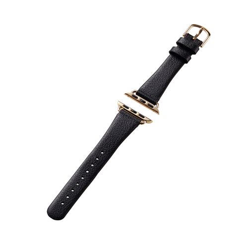 Apple Watch 41/40/38mm用バンド/ソフトレザー/スリムタイプ/&me/チャコールグレー