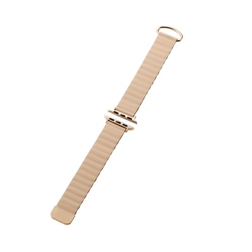 Apple Watch 41/40/38mm用バンド/ソフトレザー/マグネット/&me/グレージュ
