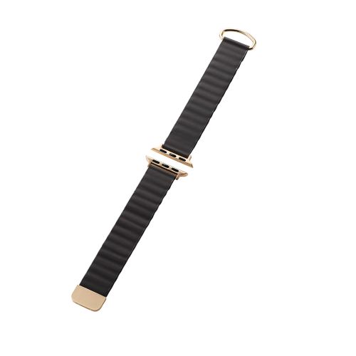 Apple Watch 41/40/38mm用バンド/ソフトレザー/マグネット/&me/チャコールグレー