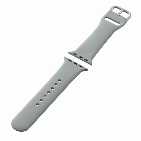 Apple Watch 41/40/38mm用バンド/シリコン/ニュアンスカラー/グレー