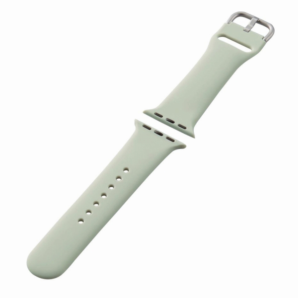 Apple Watch 41/40/38mm用バンド/シリコン/ニュアンスカラー/アイボリー