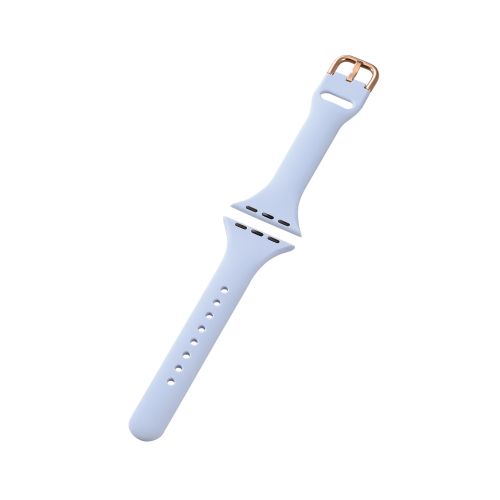 Apple Watch 41/40/38mm用シリコンバンド/&me/スリムタイプ/ブルー