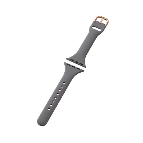 Apple Watch 41/40/38mm用シリコンバンド/&me/スリムタイプ/チャコールグレー