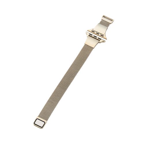 Apple Watch 41/40/38mm用バンド/&me/ミラネーゼ/スリムタイプ/シャンパンゴールド