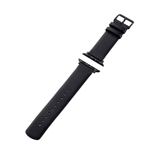 Apple Watch 49/45/44/42mm用バンド/ソフトレザー/ブラック