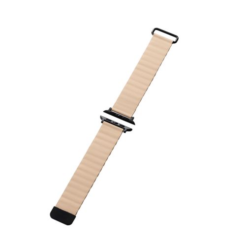 Apple Watch 49/45/44/42mm用バンド/ソフトレザー/マグネット/グレージュ