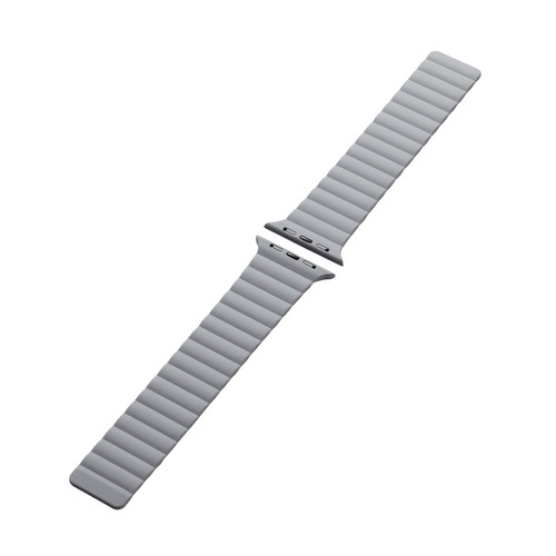 Apple Watch 49/45/44/42mm用バンド/マグネット/シリコン/グレー