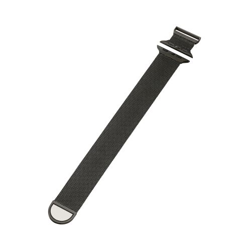 Apple Watch 49/45/44/42mm用バンド/ステンレス/ミラネーゼタイプ/マグネット/ブラック