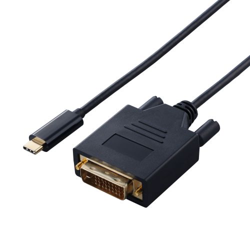 変換ケーブル/Type-C-DVI/1.0m/ブラック