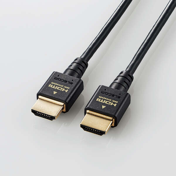 HDMIケーブル/HDMI2.1/ウルトラハイスピード/スリム/2.0m/ブラック