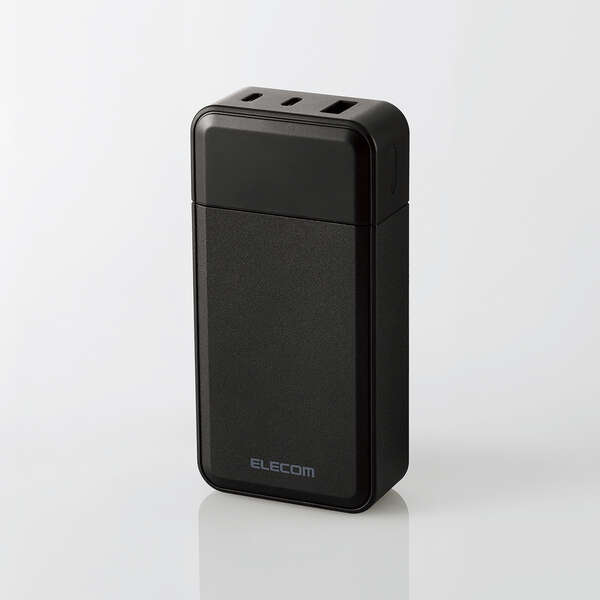モバイルバッテリー/リチウムイオン電池/残量表示/USB PD/30W/10000mAh/USB-C入出力×2/USB-A出力×1/ブラック
