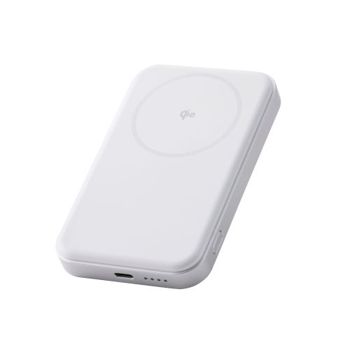 モバイルバッテリー/リチウムイオン電池/Qi2対応ワイヤレス充電器/5000mAh/20W/USB-C入出力×1/ホワイト