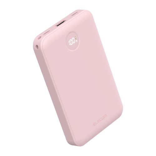 モバイルバッテリー/リチウムイオン電池/残量表示/22.5W/10000mAh/USB-C×2/USB-A×1/ピンク