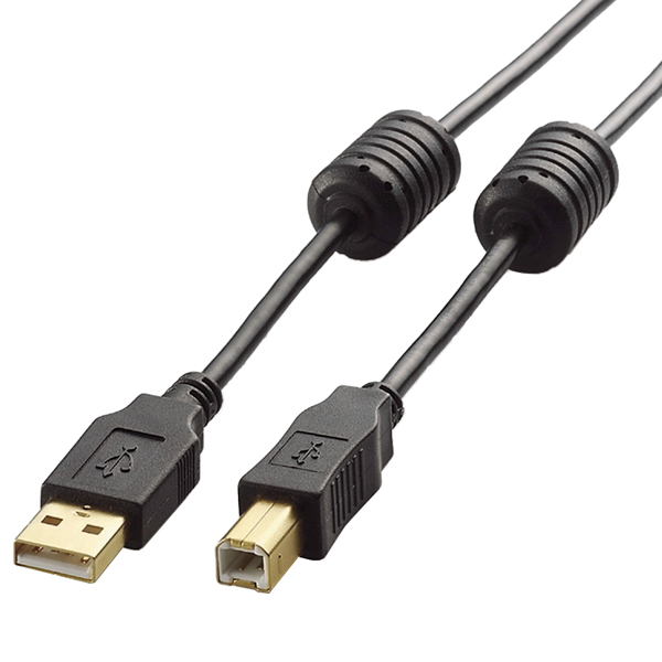 USBビデオケーブル/TV-HDD用/A-B/USB2.0/ブラック/2.0m