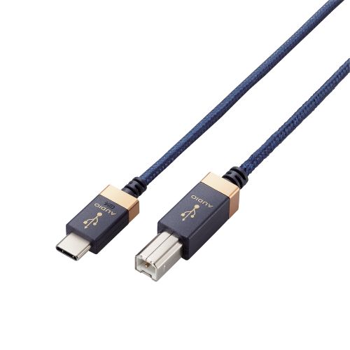 AVケーブル/音楽伝送/USB Type-C to USB2.0 Standard-Bケーブル/USB2.0/1.0m/ネイビー