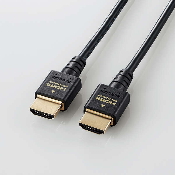 HDMIケーブル/HDMI2.1/ウルトラハイスピード/スリム/2.0m/ブラック