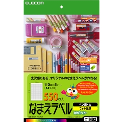 なまえラベル(ペン用・大)＜自分でつくろー＞