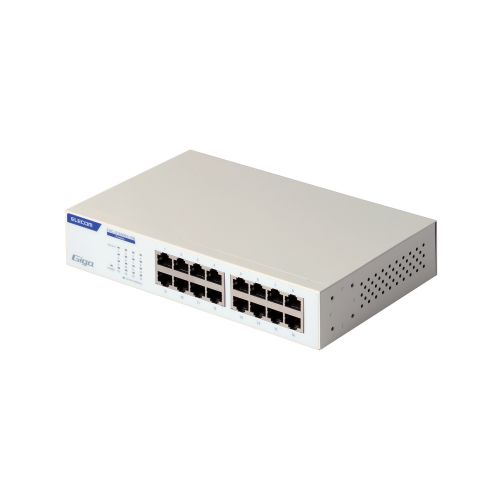 Giga対応スイッチングHub/16ポート/金属筐体/電源内蔵モデル/ホワイト