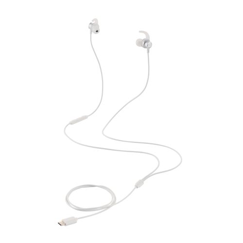 イヤホン/USB Type-C/デジタル式/カナル/10mmドライバ/イヤーアーム付き/シルバー