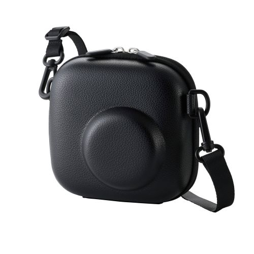 チェキアクセサリ/カメラケース/汎用/miniシリーズ対応/エンボステクスチャー/ブラック