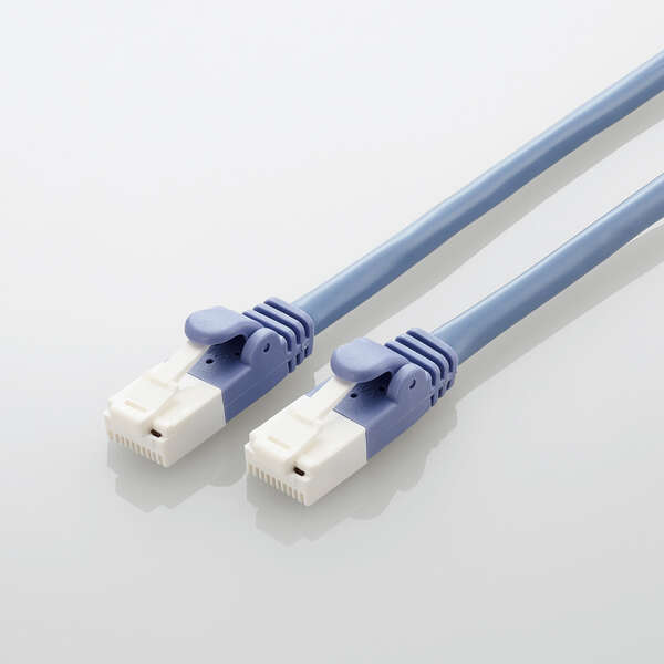 LANケーブル/CAT5e準拠/EU RoHS指令準拠/爪折れ防止/簡易パッケージ仕様/2m/ブルー/20個セット