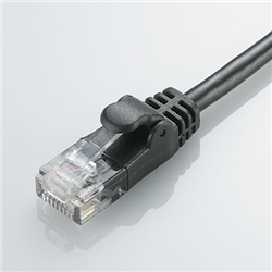 CAT5e準拠 やわらかLANケーブル 2m(ブラック)