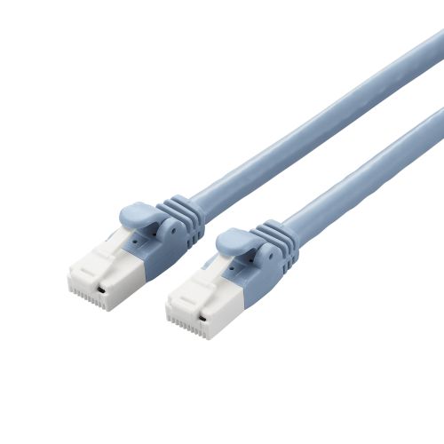 LANケーブル/CAT6A対応/EU RoHS指令準拠/爪折れ防止/簡易パッケージ仕様/1m/ブルー/10個セット