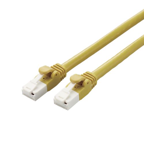 LANケーブル/CAT6A対応/EU RoHS指令準拠/爪折れ防止/簡易パッケージ仕様/5.0m/イエロー