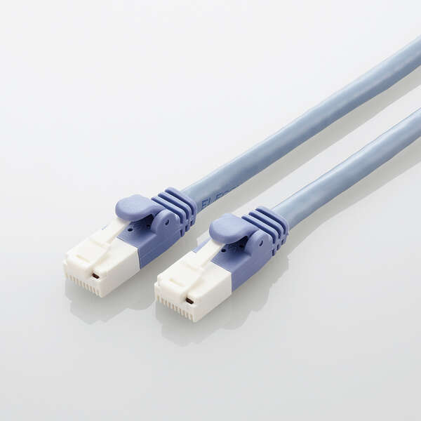 LANケーブル/CAT6準拠/EU RoHS指令準拠/爪折れ防止/簡易パッケージ仕様/2m/ブルー/20個セット