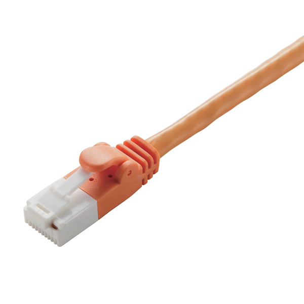 LANケーブル/CAT6対応/EU RoHS指令準拠/爪折れ防止/簡易パッケージ仕様/30m/オレンジ