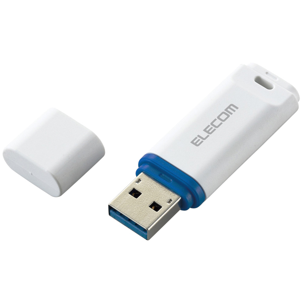 USBメモリー/USB3.2(Gen1)対応/キャップ式/データ復旧サービス付/64GB/ホワイト