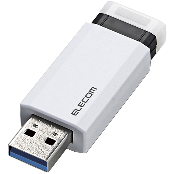 USB3.1(Gen1)対応メモリー/ノック式/オートリターン機能付/16GB/ホワイト