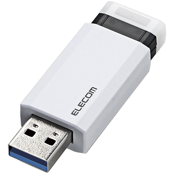 USB3.1(Gen1)対応メモリー/ノック式/オートリターン機能付/64GB/ホワイト