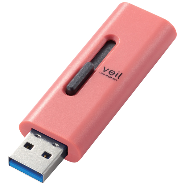 USBメモリー/USB3.2(Gen1)対応/スライド式/64GB/レッド