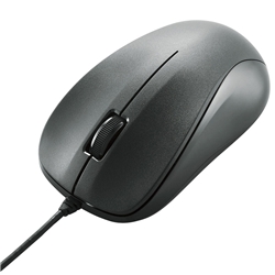 法人向けマウス/USB光学式有線マウス/3ボタン/Mサイズ/EU RoHS指令準拠/ブラック