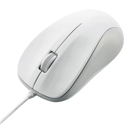法人向けマウス/USB光学式有線マウス/3ボタン/Mサイズ/EU RoHS指令準拠/ホワイト