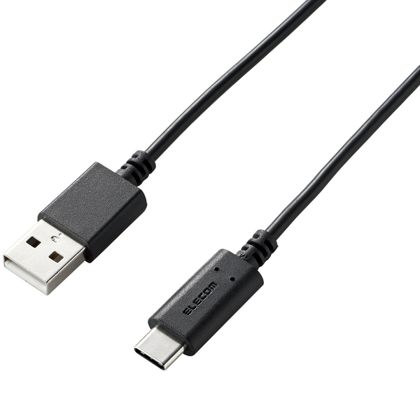 スマートフォン用USBケーブル/USB2.0準拠(A-C)/1.0m/ブラック