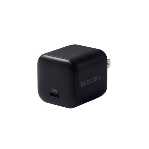 AC充電器/USB充電器/USB PD対応/35W/USB-C×1/スイングプラグ/ブラック