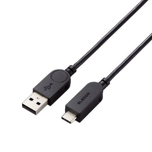 USB-A to USB Type-Cケーブル/スイングコネクター/左右90度回転/1.2m/ブラック