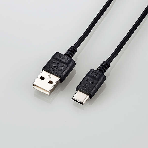 USB Type-Cケーブル/スマホ用/USB(A-C)/極細/1.5m/ブラック