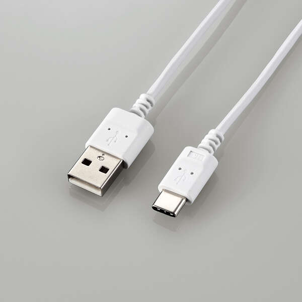 USB Type-Cケーブル/スマホ用/USB(A-C)/極細/2.0m/ホワイト