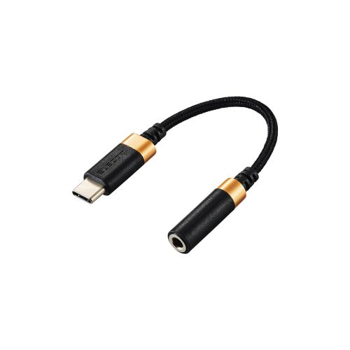 音声変換ケーブル/高耐久/USB Type-C to 3.5mmステレオミニ端子/DAC搭載/ハイレゾ対応/ブラック