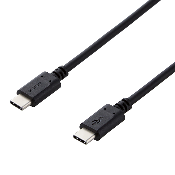 スマホ・タブレット用USBケーブル/USB(C-C)/スタンダード/USB Power Delivery対応/認証品/2.0m/ブラック
