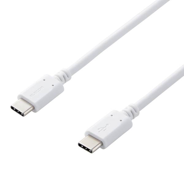 スマホ・タブレット用USBケーブル/USB(C-C)/スタンダード/USB Power Delivery対応/認証品/2.0m/ホワイト