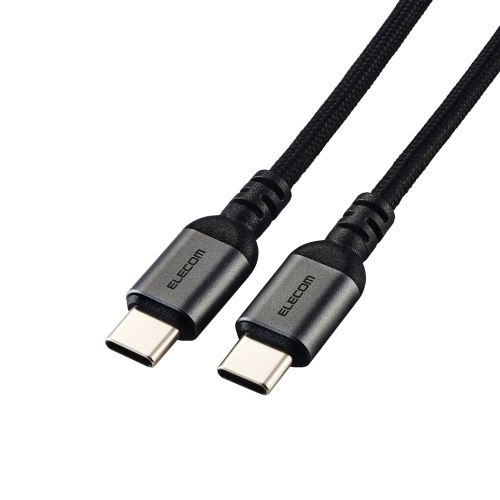 USB Type-C to USB Type-Cケーブル/USB Power Delivery対応/100W対応/メッシュ/1.0m/ブラック