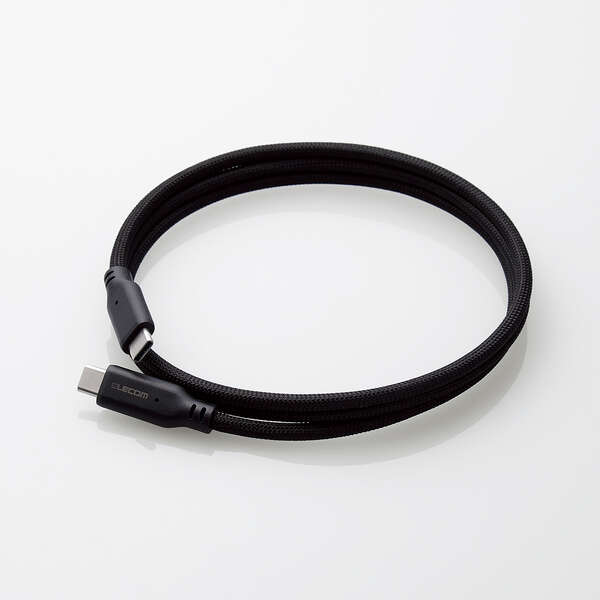 USB Type-C to USB Type-Cケーブル/100W対応/マグネット/まとまる/1.0m/ブラック