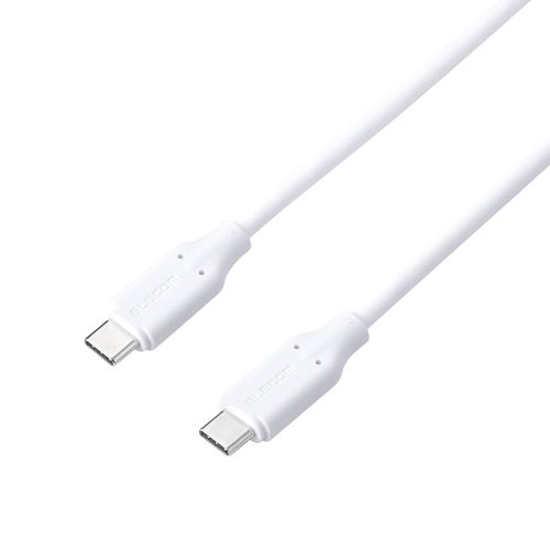 USB-A to USB Type-Cケーブル/シリコン/ブレーカー内蔵/最大100W/1.0m/ホワイト