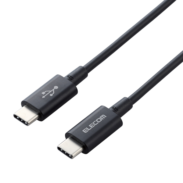 スマホ・タブレット用USBケーブル/USB(C-C)/準高耐久/USB Power Delivery対応/認証品/2.0m/ブラック